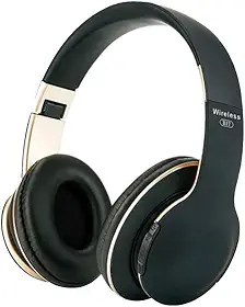 Fone de Ouvido Headset Bluetooth Sem Fio com Microfone e Design Ajustável (Preto)