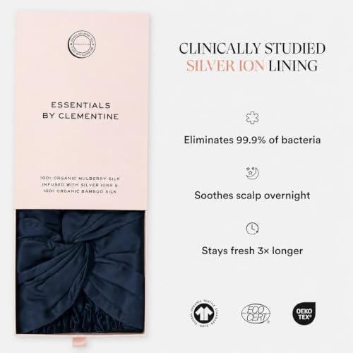 Image of Mulberry Silk Sleep Bonnet by Clementine Essentials, Wrap Style