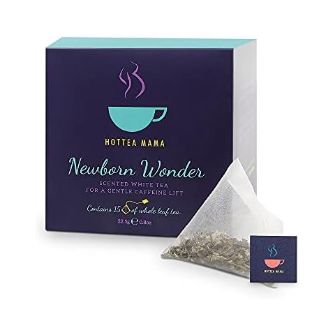 HOTTEA MAMA Newborn Wonder Motherhood Tea The Perfect New Mum Gift, Voted Best Maternity Product In UK Baby Awards 2019, 15 Whole Leaf Biodegradable Tea Pyramids (makes more than 30 cups of tea) Cover