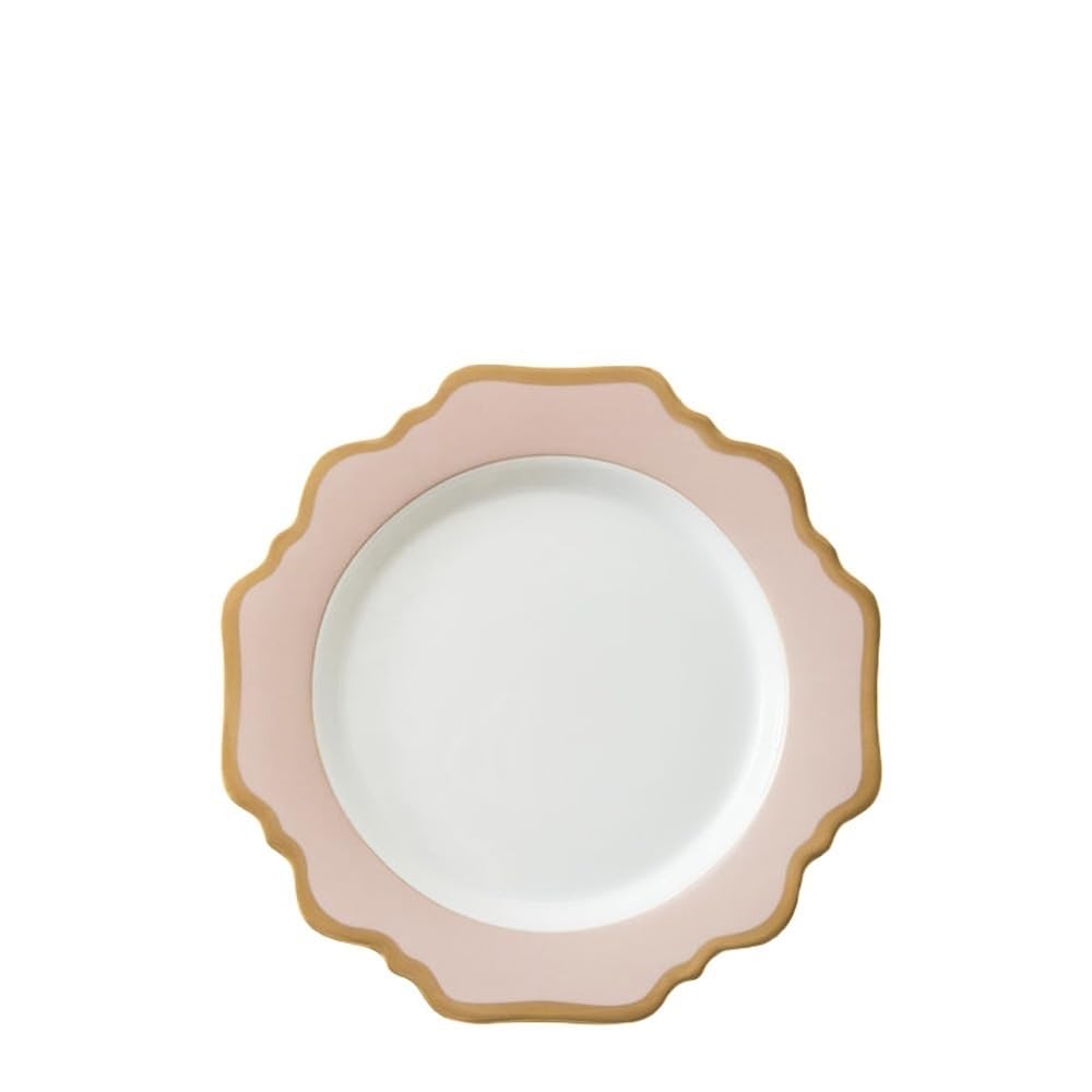 Talerze obiadowe różowy słonecznik ceramiczna zastawa stołowa zachodnie wesele matowe złote talerze z oprawkami zestaw 4 talerzy sałatkowych