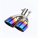 マフラーカッター に適用BMW 3 シリーズ GT F30 F31 F34 2013～現行 マフラーカッター マフラー カッター マフラーカッター 軽自動車 オーバルステンレス製 テールスロート 排気管 軽自動車 乗用車 外装パーツ ツ簡単取付 車の排気 排気管 テールスロート装飾アクセサリー 車 カー(青,丸)