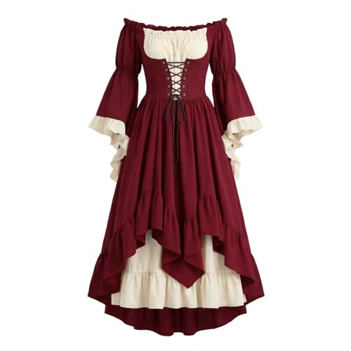 Vestido medieval largo de mujer para fiestas temáticas góticas y recreaciones