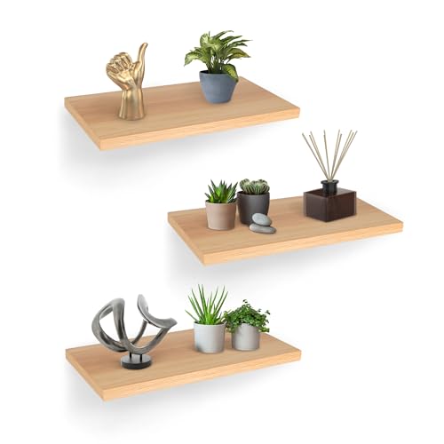Comparativas de Tipos de soportes para repisas que Puedes comprar On-line. 36 Redlemon 3 Repisas Flotantes de Madera de 30x15cm, Estantes Organizadores Minimalistas Tipo Librero, Ideales para Decoración en Sala, Cocina, Cuarto, Oficina. Soportan hasta 10...