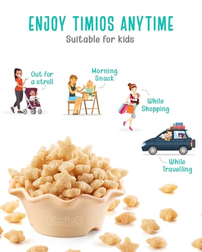 Image of Timios Melts Wholegrain Teething Puffs - Carrot & Cumin, Preservative‑Free, No Maida, Non-Fried, Iron & Fiber-Rich, Travel‑Friendly Snack, Healthy Snacks for Kids, 2x50 g