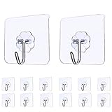 Iulove_kitchen&dining&bar Strong Transparent Suction Cup Sucker Wall Hooks Hanger for Kitchen Bathroom 14pc