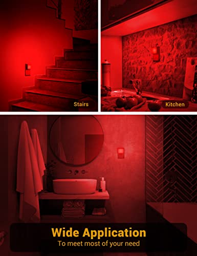 Image of JandCase Red Night Light, Red NightLight[2 Pack],0.3W LED Night Light | Auto Light Sensor,Night Lamp Plug into Wall for Bathroom, Bedroom,Corridor,Hallway,Non-dimmable