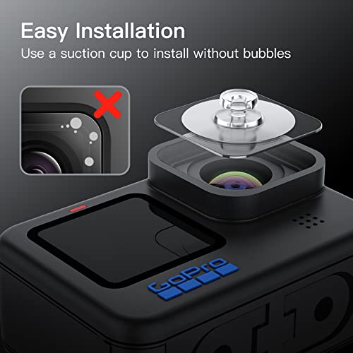 Jetech Screen Protector For Gopro Hero 11/10/9 Black With Camera Lens Protector, Tempered Glass Film, Easy Installation, Hd Clear, 3-Pack Each #TOP5