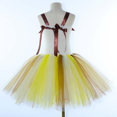 Vestido de hadas de girasol con bordado floral confección premium 5