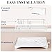 SNTD Dish Drying Rack for Kitchen Counter - Large Dish Rack with Drainboard, Rustproof Dish Drainer with Utensil Holder for Sink, White