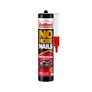 UniBond 1426052 No More Nails Original, Heavy-Duty Mounting Adhesive, Strong Glue for Wood, Ceramic, Metal & More, White…