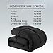 DOWNCOOL Comforters Queen Size, Duvet Insert,Black All Season Duvet, Lightweight Quilt, Down Alternative Hotel Comforter (Black, Queen 88x92 Inches)