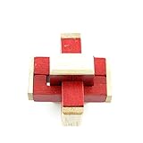 2 PCS Puzzle Game Toys Mind Disentanglement Intellectual Development Training Brain Teaser 2 Colors Kong Ming Lock