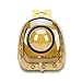 Dog Carrier Cage, Dog Travel Backpack with Standing Perch Pet Parrot Transparent Carrier Shoulders Bag Outing Travel (Yellow)