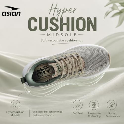 Image of ASIAN Hypercushion W-01 Women's Running & Walking Shoes | Ultra Soft Cushioning with Airflow | Lightweight Gym Sneakers for Girls & Women