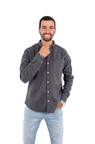 قميص شتوي برودكلوث من وايت ايجل (رمادي داكن، XL)