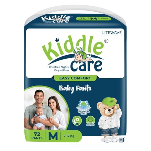 Image of Easy Comfort Baby Pants Diapers | Medium Size (M) | 72 Count | 7-12 Kg | Comfy Fit with Wetness Indicator & Long Lasting Dry Feel