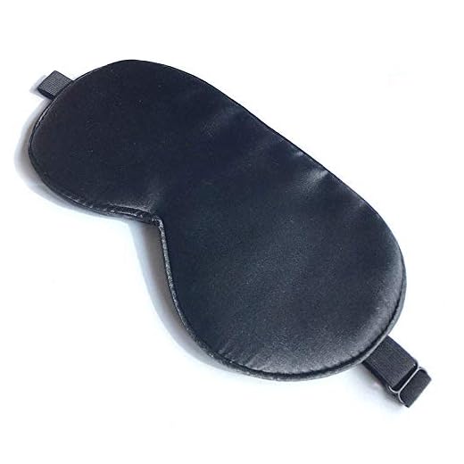 Sleep Mask, Silk Eye Mask for Sleeping with Adjustable Strap, Satin Blackout Sleeping Eye Mask for Men&Women, Comfortable Blindfold Eyeshade for Night Sleep(Black)