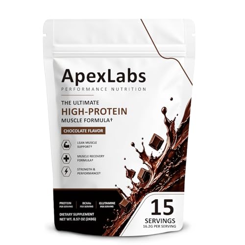 Fuxvao Apex Labs Muscle Powder Chocolate, Apexlabs Workout Supplement You Can Take Pre/Post Workout or with Meals