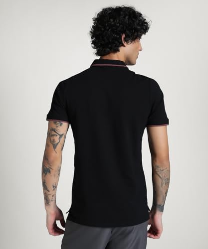 Image of Puma Men's Cotton Essentials Tipping Collar Slim Fit Polo T-Shirt