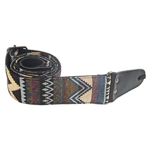 Sangle de guitare classique / acoustique / basse / électrique à motifs – Cuir et coton - Les Beatles, Paul McCartney, John Lennon, RIngo Starr, George Harrison Sangle de guitare classique / acoustique / basse / électrique à motifs – Cuir et coton – Image 3