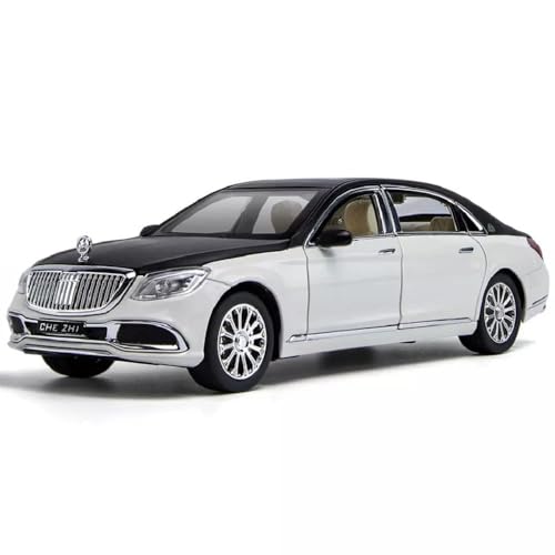Image of Merceedes Maybach S600 Toy Model Car with Box, Zinc Alloy Pull Back Toy car with Sound and Light for Kids Boy Girl Gift [Colors as Per Stock]