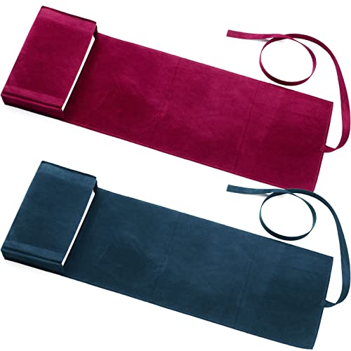 Zhengmy 2 Pieces Tarot Card Velvet Wrap Spread Cloth Pouch Bags Deck Storage Holder for Oracle Playing Cards