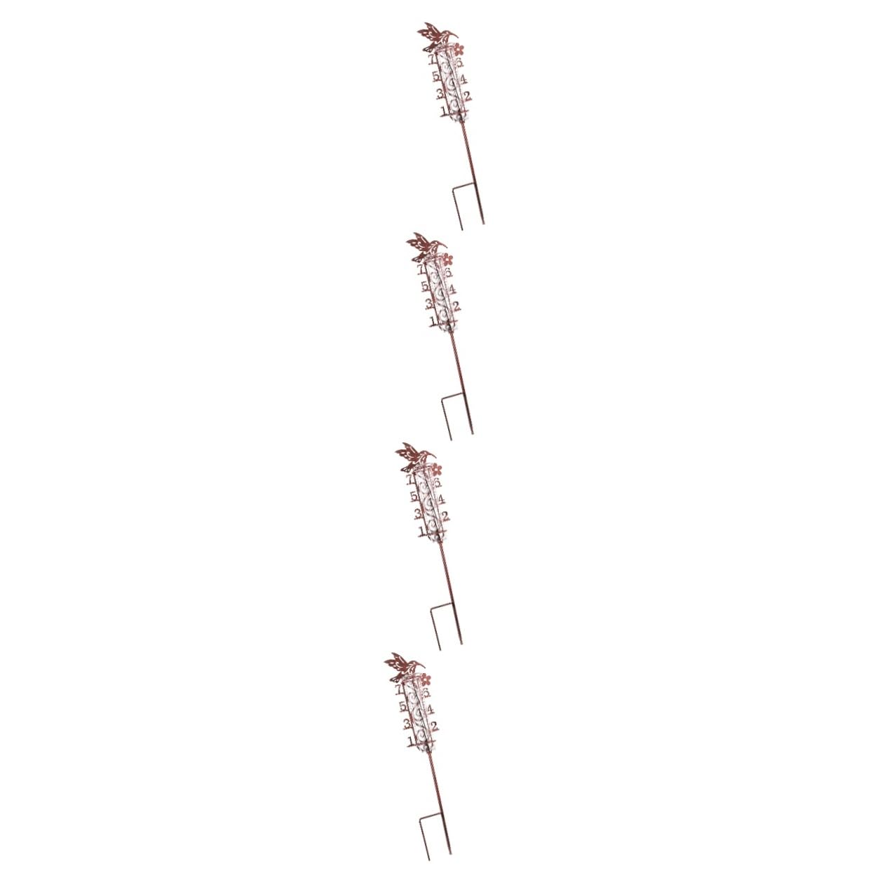 iplusmile 4pezzi Misuratore Di Pioggia Decorativo Da Giardino Con Picchetto Metallo Strumento Accurato Per Misurazione Di Capacità Facile Da Installare Per Cortile e