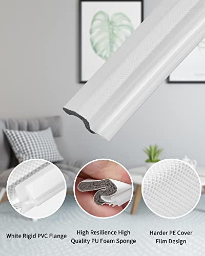 Ichinose 28 Feet Long Exterior Door Weather Stripping Is A Kind Of Easy To Install And Cut Kerf Weather Stripping For Doors Suitable For Door Sound Insulation Anti-Collision And Light-Shielding（White） #TOP3