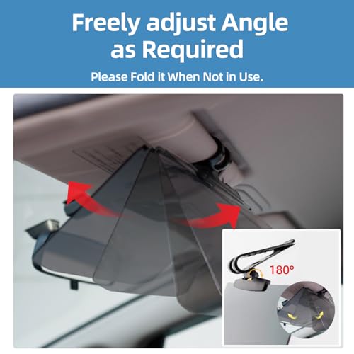 Fukuen SUNVISOR Polarized Sun Visor Extender For Car, Night Driving Visor Anti Glare Car Visor Extension Angle Adjustable Sun Blocker Visor thumb #4
