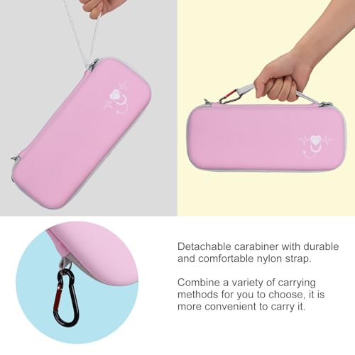 Image of Stethoscope Carrying Case, Hard Stethoscope Case Compatible for 3M Littmann Classic III, Cardiology IV Diagnostic, MDF Acoustica Stethoscopes and Other Nurse Accessories (Pink)