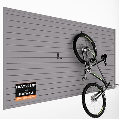 FRAYSCENT Slat Wall Paneling Garage Slat Wall Storage Systems Slatwall Panels Power Tool Organizer Wall Mount, PVC Garage Storage & Organization Products Slate Board (Grey, 4ft x 8ft)