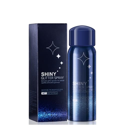 Glitter Spray for Hair and Body, Perfect Body Shimmer Glitter Spray for Music Festival Stage Makeup and Festival Hair and Face Glitter Spray Highlighter Makeup. 2.11 Oz