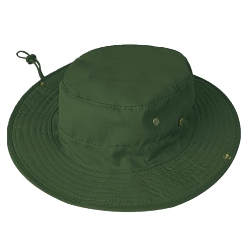 Image of Sun Hats for Men Women Boonie Hat Foldable Fishing Hat UPF 50+ Bucket Hat for Fishing Hiking Garden Safari Beach