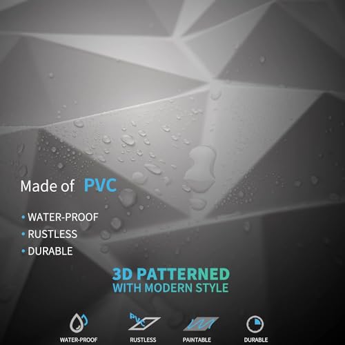 Image of Wall Panels 3D White Diamond Design for Interior (5 Panels)