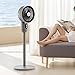 Potente ventilador de piso oscilante: enfriador aire pedestal pie Imagen de Potente ventilador de piso oscilante: enfriador aire pedestal pie