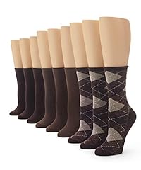 Espresso Argyle/Caribou Heather/Espresso - 9 Pair Pack