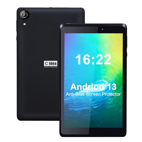 Tablet da Lettura da 8 Pollici, Tablet Android 13, 2 GB di RAM 32 GB di ROM, Quad-Core, Batteria da 5000 mAh, Doppia Fotocamera, Display Touch Screen, Tablet per Intrattenimento Portatile (Nero)