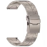 チタン製バンド クイックリリース 20mm 22mm チタニウム製ベルト スマートウォッチ 腕時計バンド Samsung/HuaWei/Amazfit/Garmin等に対応 150-220mmの手首対応 調整工具付属