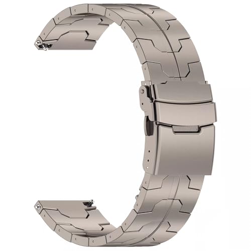 synsing 20mm Titanium Watch Band Compatible with Galaxy Watch 6 Classic 43mm/47mm/5 Pro 45mm/4 Classic 46mm,22mm Metal Strap Compatible with Samsung Watch 46MM/3 45MM, Fenix 8 43mm,Gear S3 Frontier