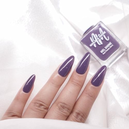 Image of Nails & More Amethyst Nail Polish, Argan Oil-Infused Gel Shine, Royal Purple Nails, Long-Lasting Color | 10ml