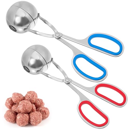 GALPADA Pince à Boulettes de Viande en Acier Inoxydable 304 Ensemble 2 Pièces Outil Multi-Usage pour Machine à Boulettes Pâte et Cake Pops Accessoire la Cuisine Pratique et Solide