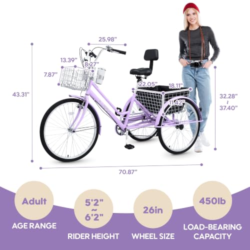 BGGFNZ 7 Speed Adult Tricycle