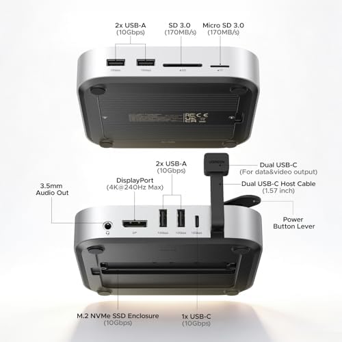 UGREEN Mac mini M4 Dock DP Hub 4K@144Hz with NVMe Enclosure - 2