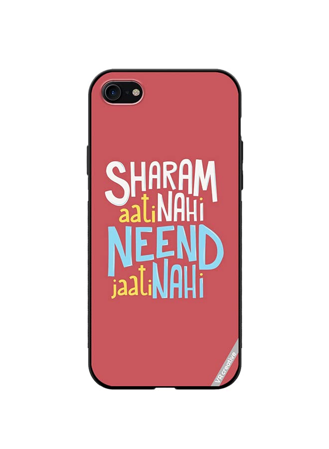 VR Creative Protective Case Cover For Apple Iphone Se (2022) Sharam Ati Nahi Design Multicolour