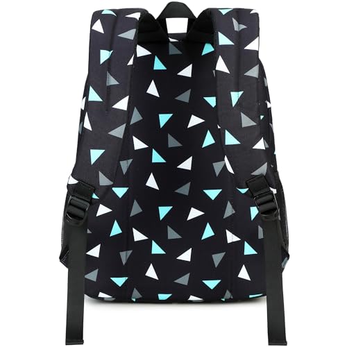 Image of abshoo Classical Basic Geometry Mens School Backpack For College Teen Boys Water Resistant Bookbag (Geometry Black A)