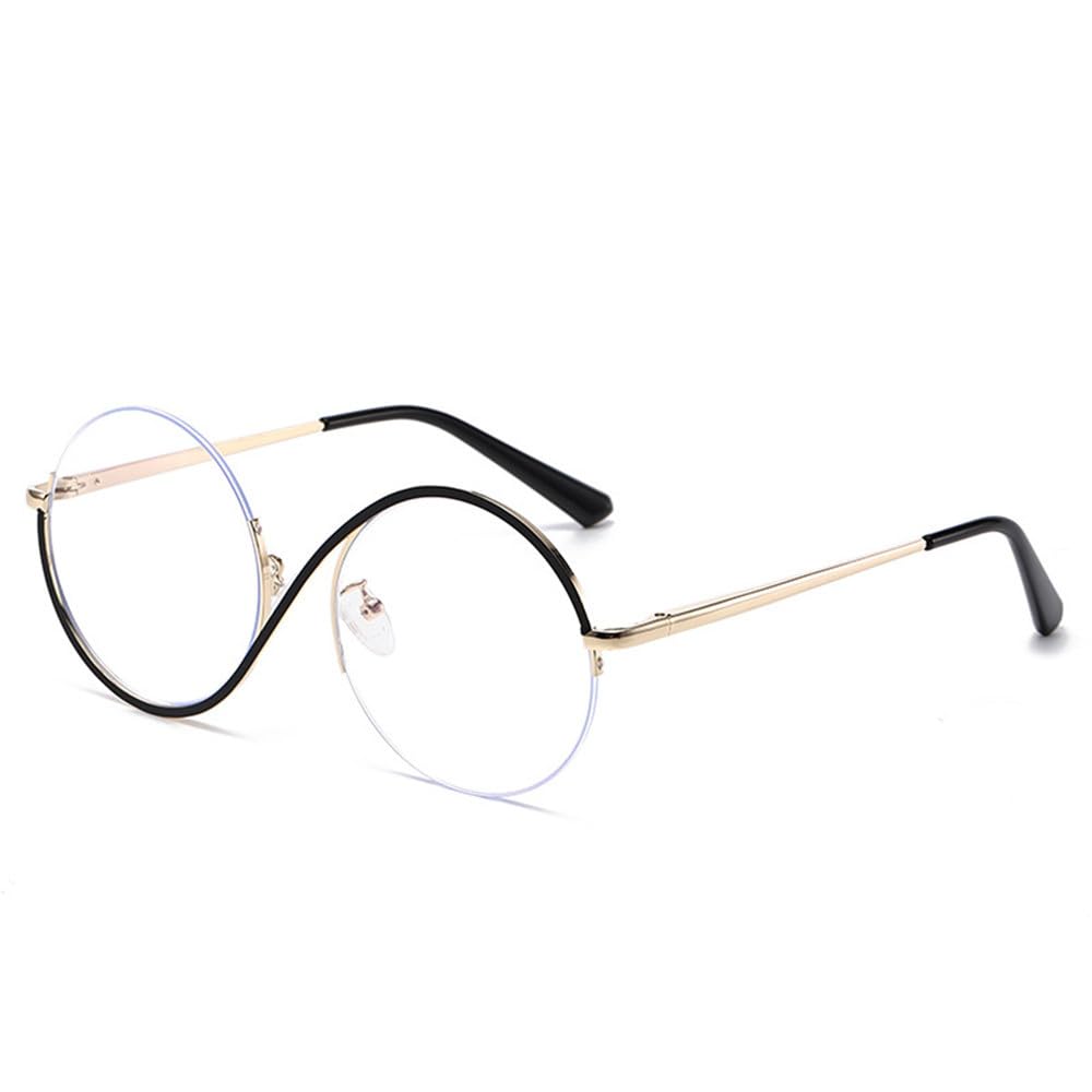 SuBeriYi Cosplay Eyewear, Elphaba Glasses, Alleyon Witch Costume Glasses Metal Frame Round Glasses Witch Cosplay Eyeglasses - Image 2