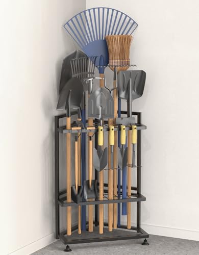 Lovind Garden Tool Organizer for Corner,Metal Yard Tool...