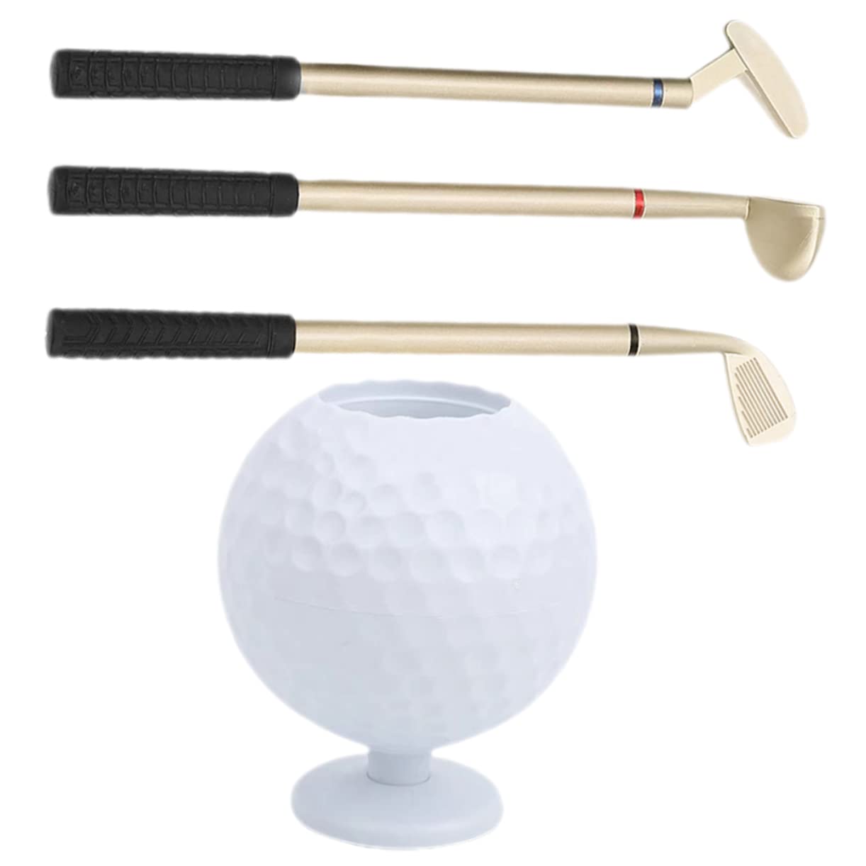 ifundom 3sets Portapenne Forma Di Palla Da Golf Con Penna Accessorio Da Ufficio Decorativo Per Appassionati Di Golf Per Uomini e Studenti Plastica