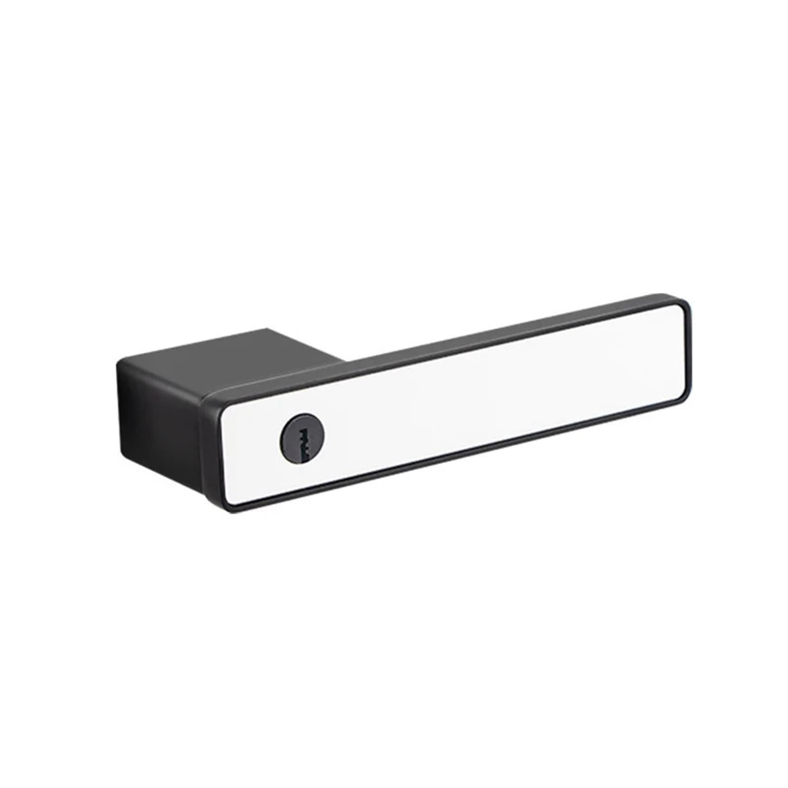 1 szt. klamki do drzwi wewnętrznych ze stopu aluminium do sypialni zamek magnetyczny ssący cichy mechaniczny zamek do drzwi z 3 kluczami (czarny)