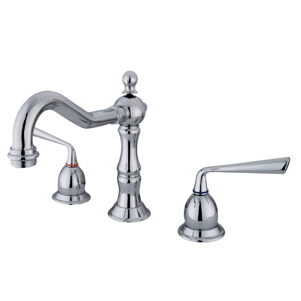Kingston Brass Silver Sage Widespread Lavatory Faucet – Polished Brass, ADA Compliant, With Pop-Up Drain - View #4